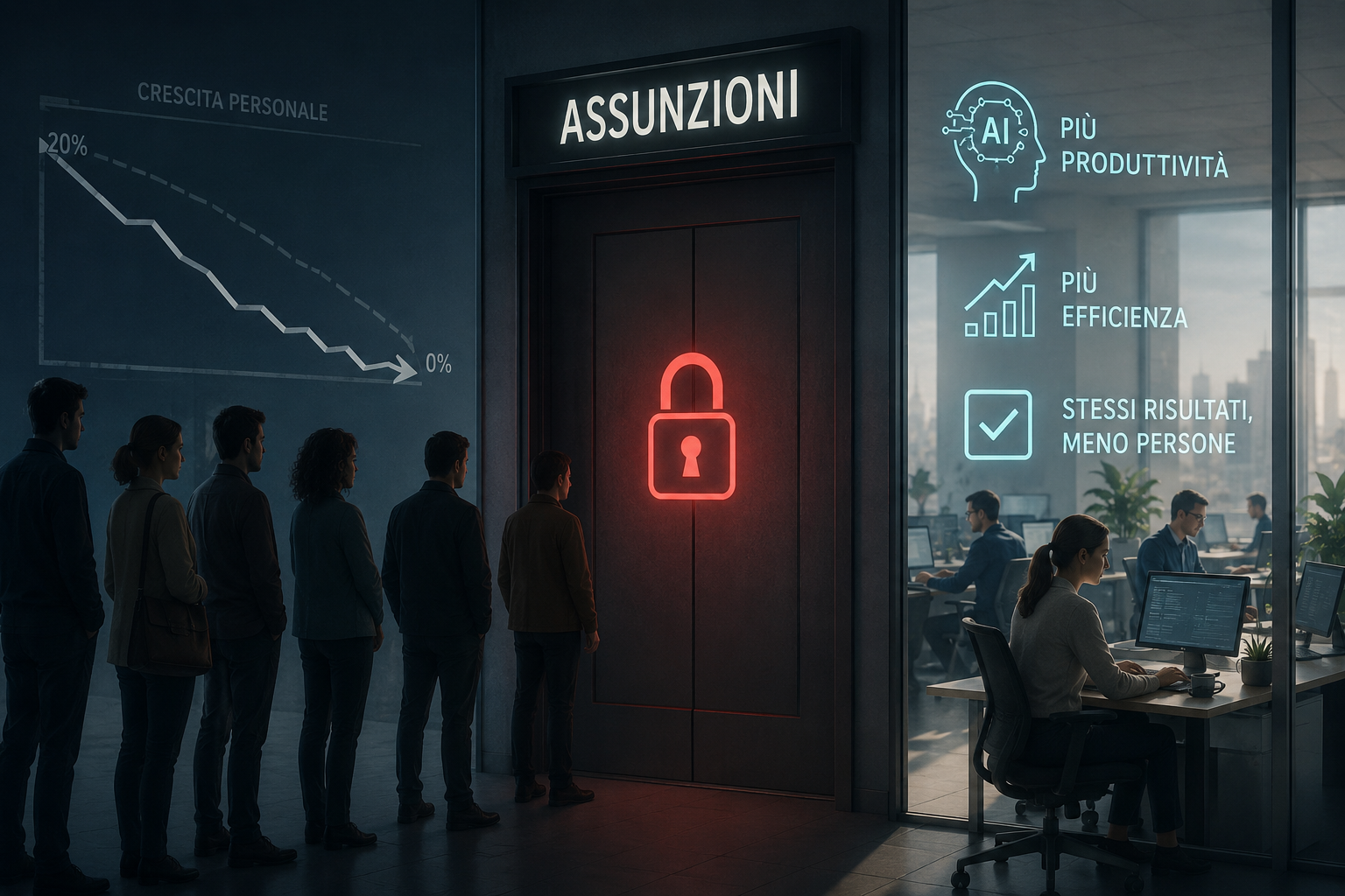 l'Ai blocca le assunzioni